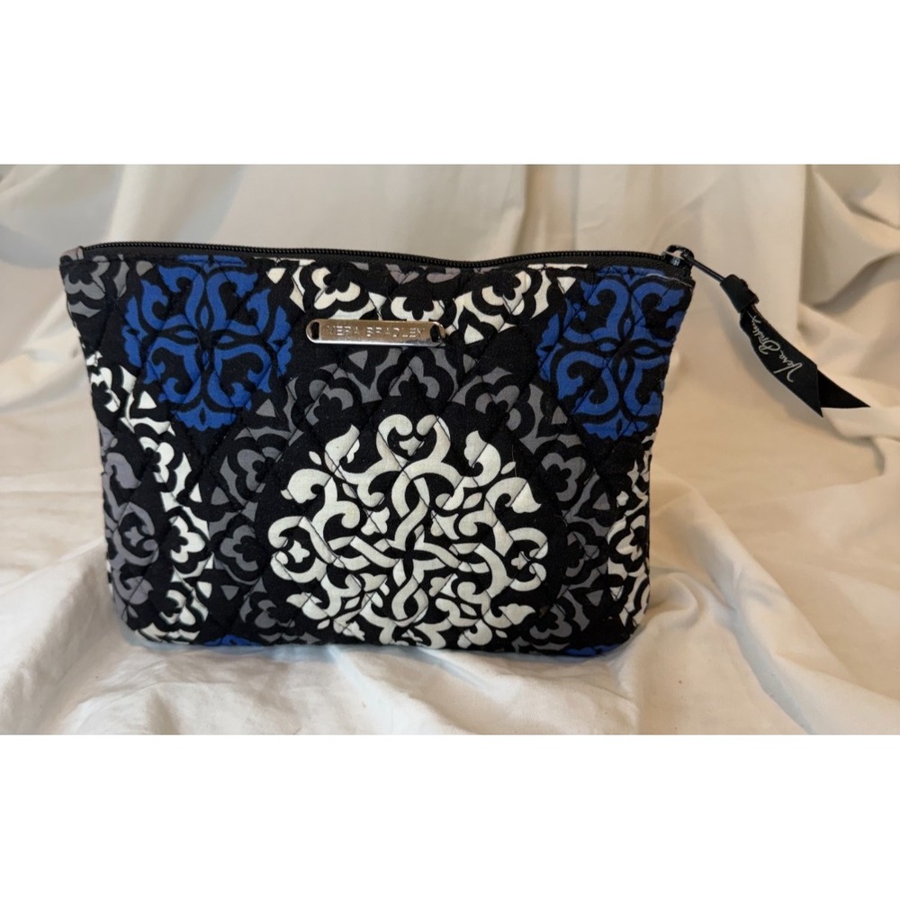 Vera Bradley Large Pouch ONLY from Nested Cosmetic Set #12303 Canterberry Cobalt